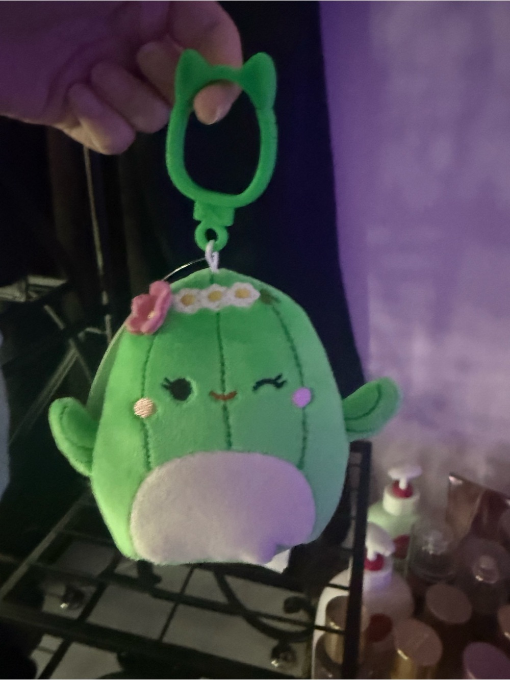 Squishmallows Pastel Unicorn, Owl, Cow & Cactus Clip-On Plush Set - Picture 7 of 11